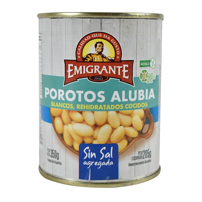 Porotos-alubia-blancos-EMIGRANTE-sin-sal-350-g Porotos-alubia-blancos-EMIGRANTE-sin-sal-350-g