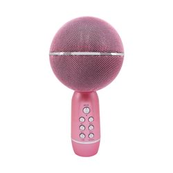 Microfono-LEDSTAR-Mod.YS-08-Rosa-karaoke-con-altavoz