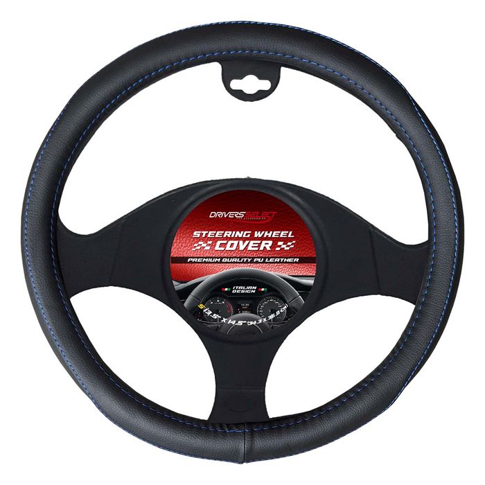 Cubrevolante-de-cuero-Pu-hilo-azul