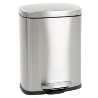 Papelera-con-pedal-5-L-rectangular-HOME-21x20xh29-cm-Acero-Inoxidable