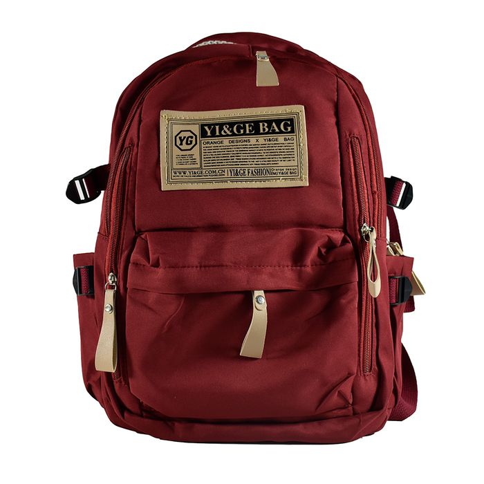 Mochila-lisa-4-bolsillos-33x19x47-cm-bordo-o-beige Mochila-lisa-4-bolsillos-33x19x47-cm-bordo-o-beige