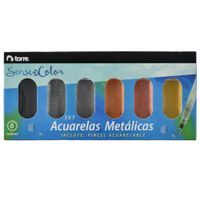 Acuarelas-metalicas-TORRE-Soc-6-Colores---Pincel