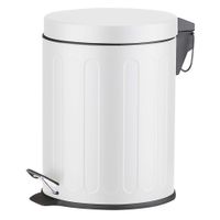 Papelera-en-acero-con-pedal-blanca-5-L-26x205x28-cm