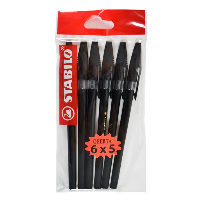 Boligrafo-STABILO-Liner-Classic-6x5-Negros