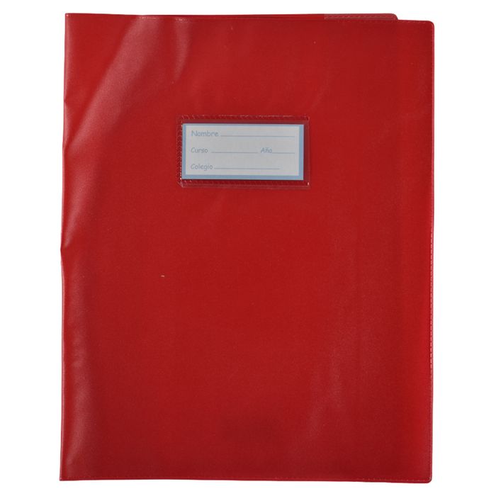 Forro-para-cuaderno-en-pvc-rojo Forro-para-cuaderno-en-pvc-rojo
