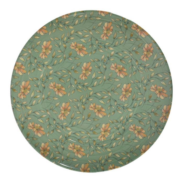 Plato-llano-melamina-267-cm-Flores-verde-essex