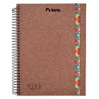Cuadernola-TORRE-Glam-tapa-brillante-con-espiral-120-hojas