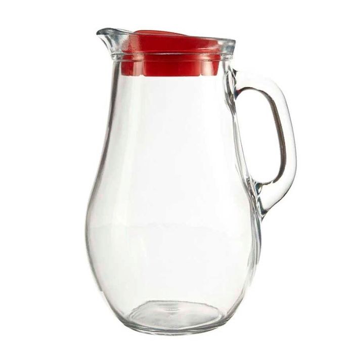Jarra-vidrio-2-L-tapa-roja-bistro-Pasabahce