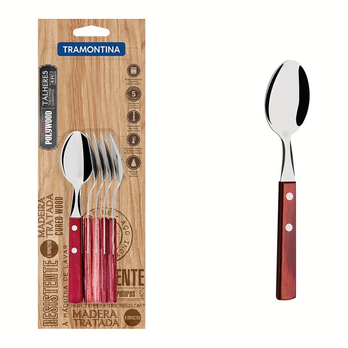 Cucharas-de-te-6-piezas-Polywood-rojo-TRAMONTINA