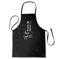 Delantal-con-peto-de-Cuerina-Bom-Appetit-Negro