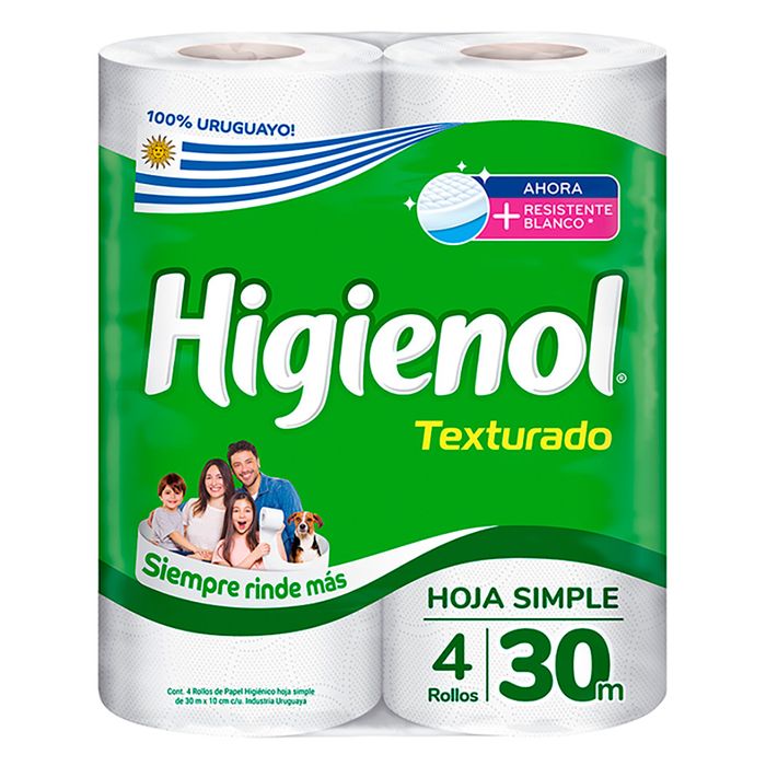Papel-Higienico-Higienol-Texturado-4-un. Papel-Higienico-Higienol-Texturado-4-un.