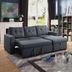 Sofa-cama-2-plazas-gris-oscuro-con-cheslon