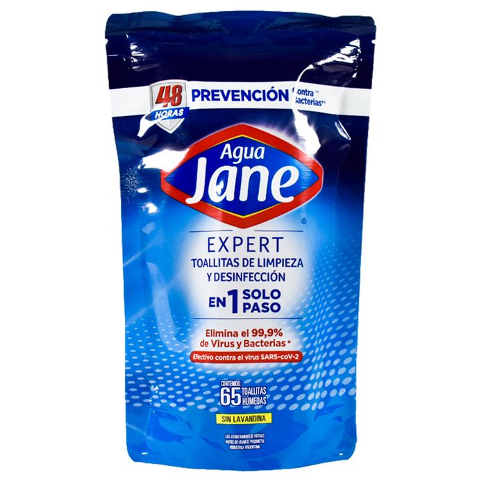 Toallitas-Desinfectantes-AGUA-JANE-65-un. Toallitas-Desinfectantes-AGUA-JANE-65-un.