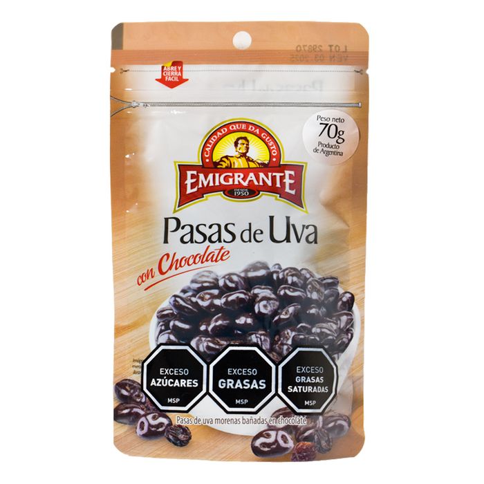 Pasas-de-Uva-con-Chocolate-EMIGRANTE-70-g Pasas-de-Uva-con-Chocolate-EMIGRANTE-70-g