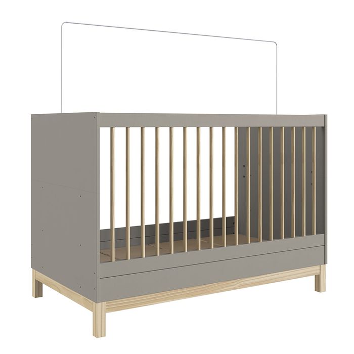 Cuna-3-en-1-gris-en-madera-133x76x92-cm Cuna-3-en-1-gris-en-madera-133x76x92-cm