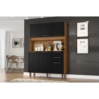 Kit-Pop-Cocina-6-Puertas-2-Cajones-Canela-Negro