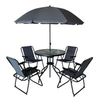 Set-para-jardin-4-sillas-mesa-sombrilla-gris-oscuro