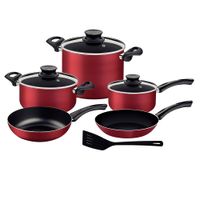 Bateria-Cocina-9-Piezas-TRAMONTINA-Roja-Antiadherente
