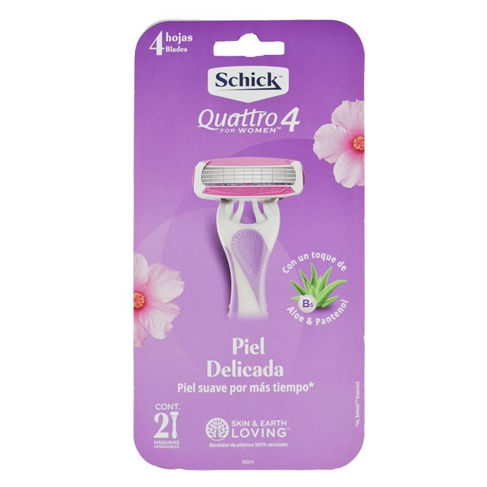 Maquina-afeitar-SCHICK-Quattro-women-piel-delicada-x2-unidades Maquina-afeitar-SCHICK-Quattro-women-piel-delicada-x2-unidades