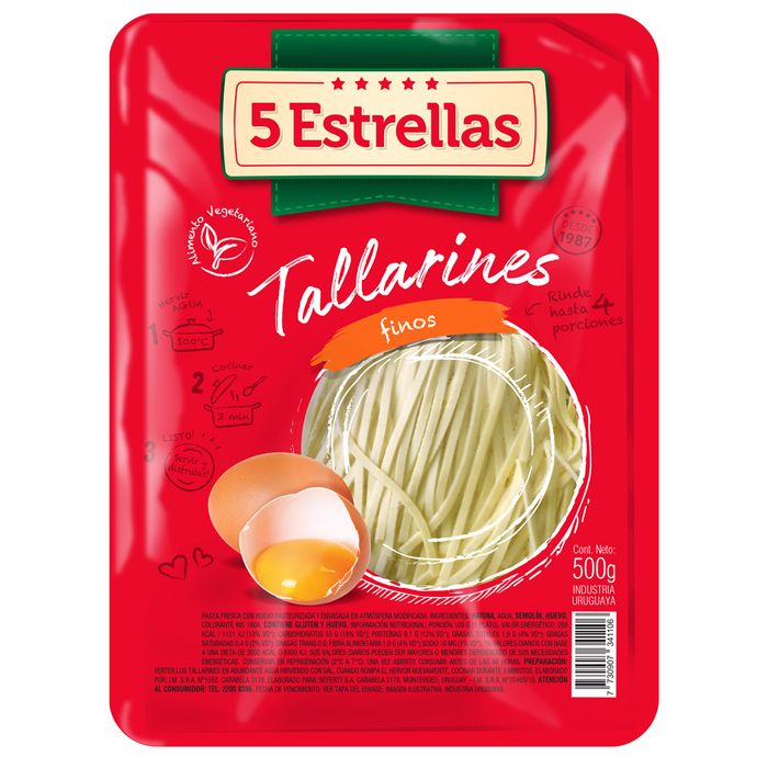 Tallarines-al-huevo-5-ESTRELLAS-finos-500-g Tallarines-al-huevo-5-ESTRELLAS-finos-500-g