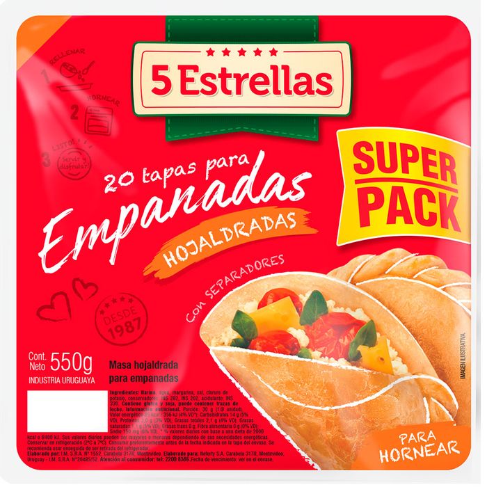 Tapas-para-empanadas-hojaldradas-5-ESTRELLAS-x-20-un.-550-g Tapas-para-empanadas-hojaldradas-5-ESTRELLAS-x-20-un.-550-g