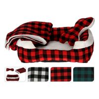 Cama-para-perro-con-alfombra-y-juguete