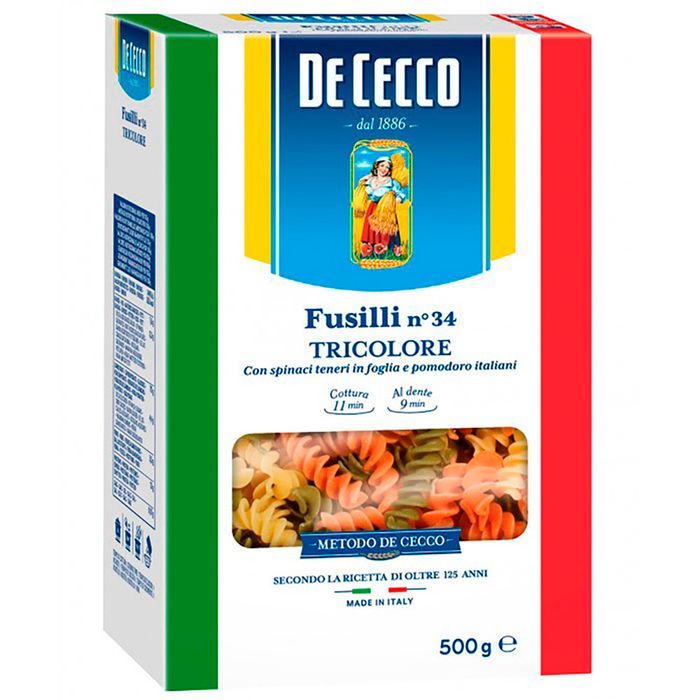 Fideo-fusilli-tricolore-De-Cecco-500-g Fideo-fusilli-tricolore-De-Cecco-500-g