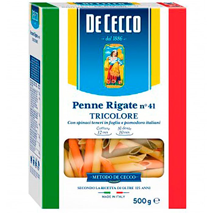 Fideo-penne-rigate-tricolore-De-Cecco-500-g