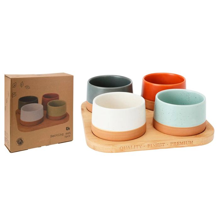 Set-x-4-Salseras-Ceramica-con-Bandeja-Bambu