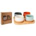 Set-x-4-Salseras-Ceramica-con-Bandeja-Bambu