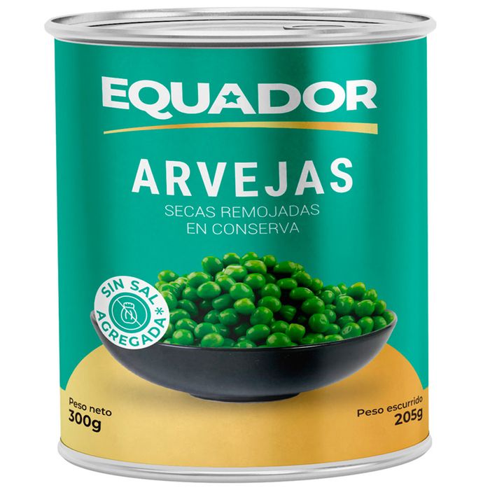 Arvejas-sin-sal-EQUADOR-350-g Arvejas-sin-sal-EQUADOR-350-g