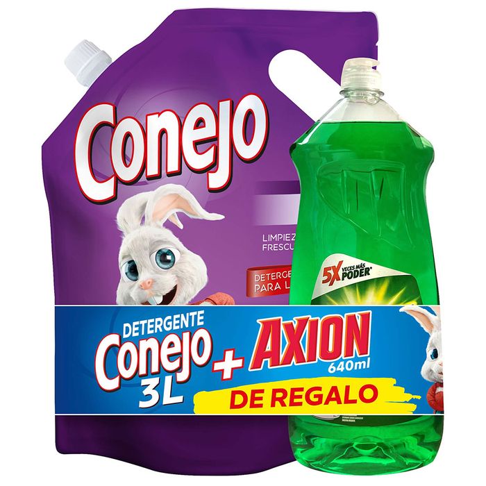 Pack-Deter-CONEJO-Relax-3-L---Detergente-AXION-de-Regalo