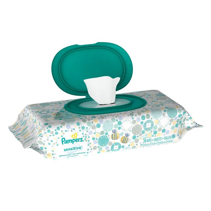 Toallitas-humedas-PAMPERS-sensitive-56-un. Toallitas-humedas-PAMPERS-sensitive-56-un.