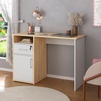 Escritorio-Hall-Blanco-Roble-1-Cajon-1-Puerta-110x75x48-cm