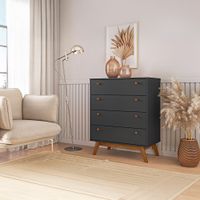 Comoda-Retro-4-cajones-negra-101x82x45-cm