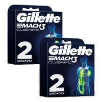 Pack-x-2-Repuesto-GILLETTE-Mach-3-Cuerpo-Razor