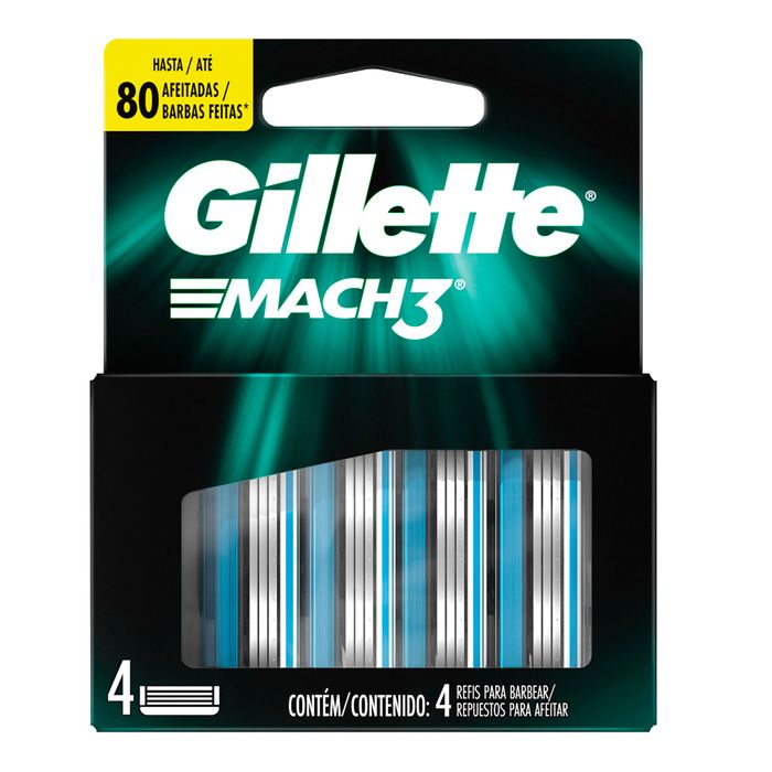 Repuesto-Maquina-GILLETTE-Mach-3-4-un. Repuesto-Maquina-GILLETTE-Mach-3-4-un.
