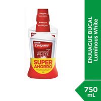 Enjuage bucal COLGATE Luminous White 500ml + 250 ml Enjuage bucal COLGATE Luminous White 500ml + 250 ml