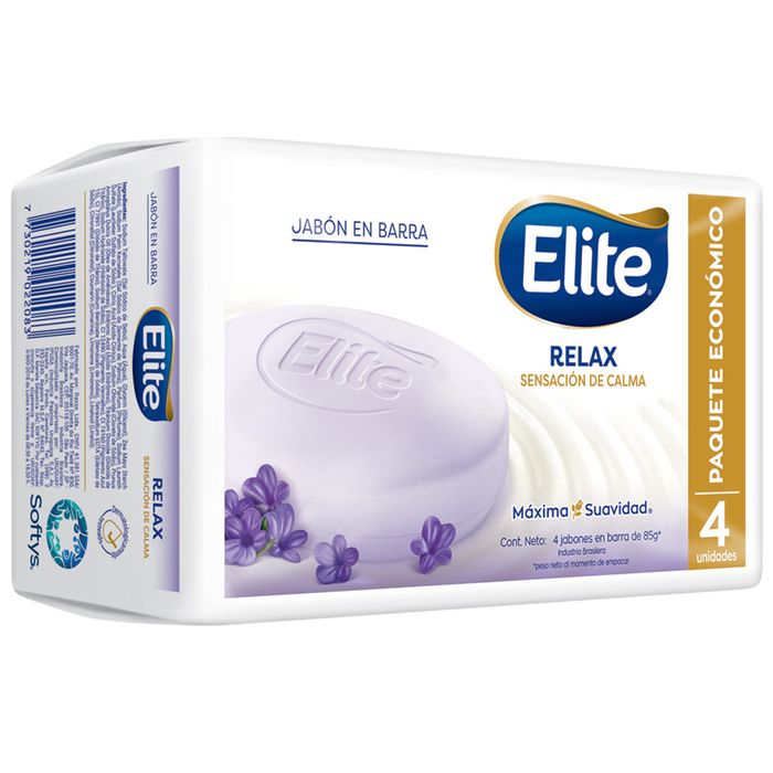 Pack-x4-Jabon-de-Tocador-ELITE-Relax-85-g Pack-x4-Jabon-de-Tocador-ELITE-Relax-85-g
