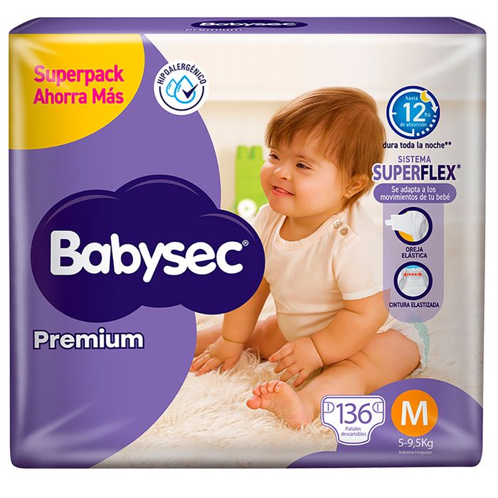 Pañal-Babysec-premium-super-jumbo-M-144-un. Pañal-Babysec-premium-super-jumbo-M-144-un.