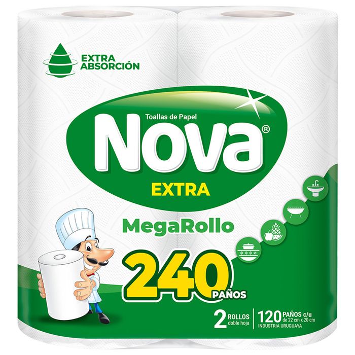 Rollo-de-cocina-NOVA-maxirollo-120-Paños-2-un. Rollo-de-cocina-NOVA-maxirollo-120-Paños-2-un.