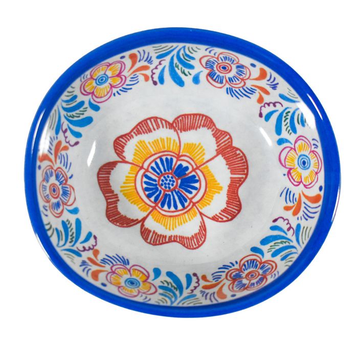 Bowl-Irregular-Melamina-Bambu-10-cm-Floral