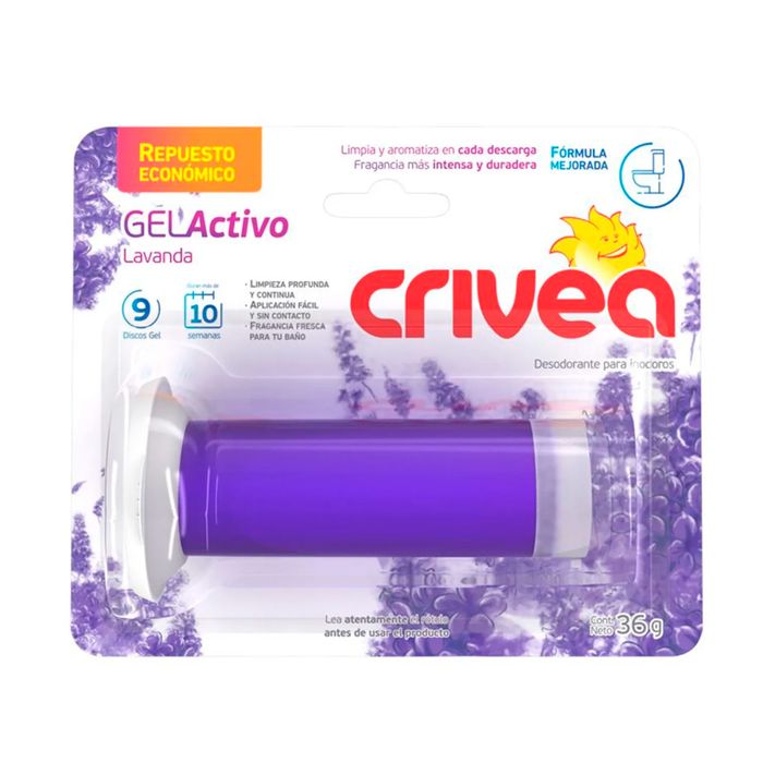 Desodorante-Inodoro-CRIVEA-Gel-Activo-Lavanda-Repuesto Desodorante-Inodoro-CRIVEA-Gel-Activo-Lavanda-Repuesto