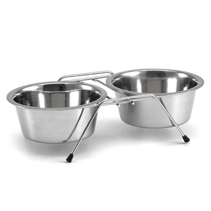 Plato-x-2-para-Mascota-Acero-Inoxidable Plato-x-2-para-Mascota-Acero-Inoxidable