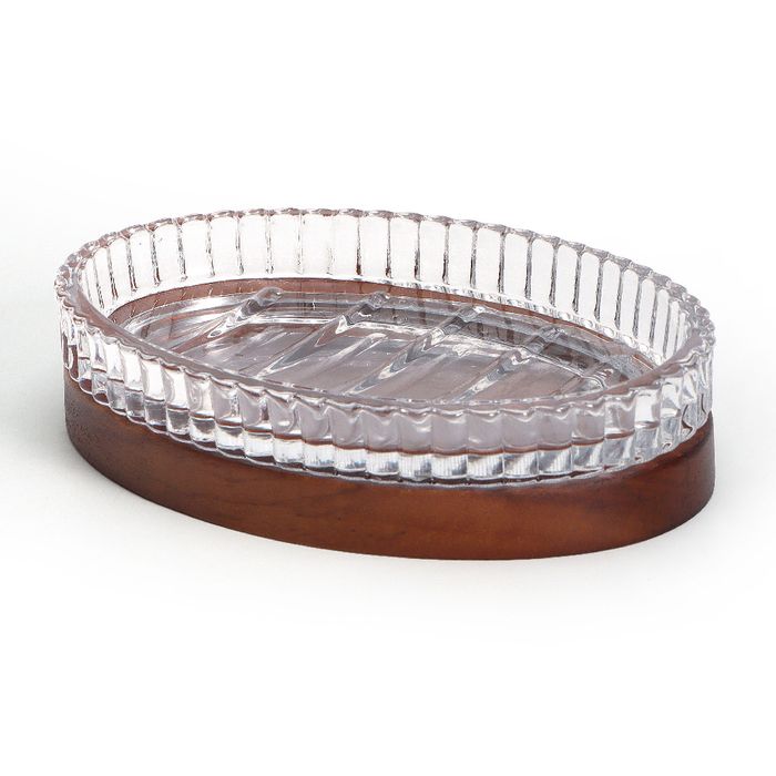 Jabonera-Vidrio-Transparente-con-Detalle-en-Madera Jabonera-Vidrio-Transparente-con-Detalle-en-Madera