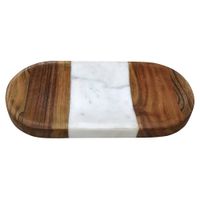 Bandeja-oval-madera-acacia-con-marmol-Blanco