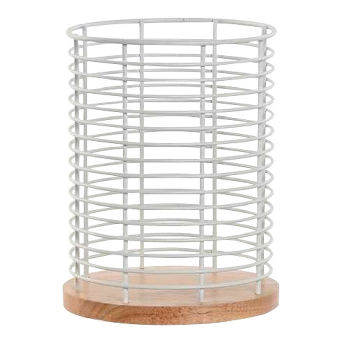Porta-cubiertos-acero-y-madera-13.5-x-13.5-x-17-cm.gris