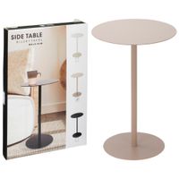 Mesa-auxiliar-redonda-de-hierro-beige-35-x-53-cm