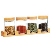 Set-x-4-especieros-en-vidrio-con-tapa-de-bambu-y-soporte-200-ml