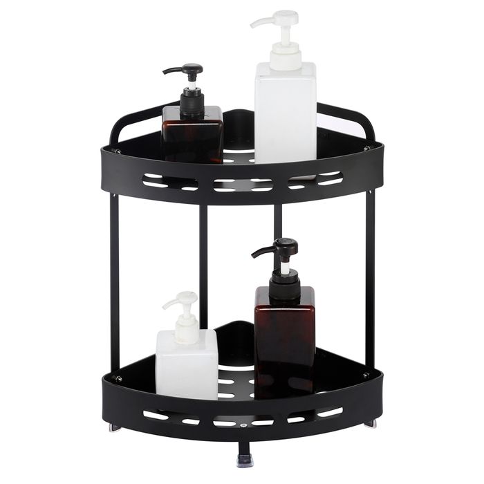 Rack-esquinero-para-baño-2-pisos-en-aluminio-negro